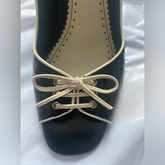 Franco Sarto Gabriel Patent Leather Open Toe Pumps Size 7.5 With Box - Picture 8 of 9